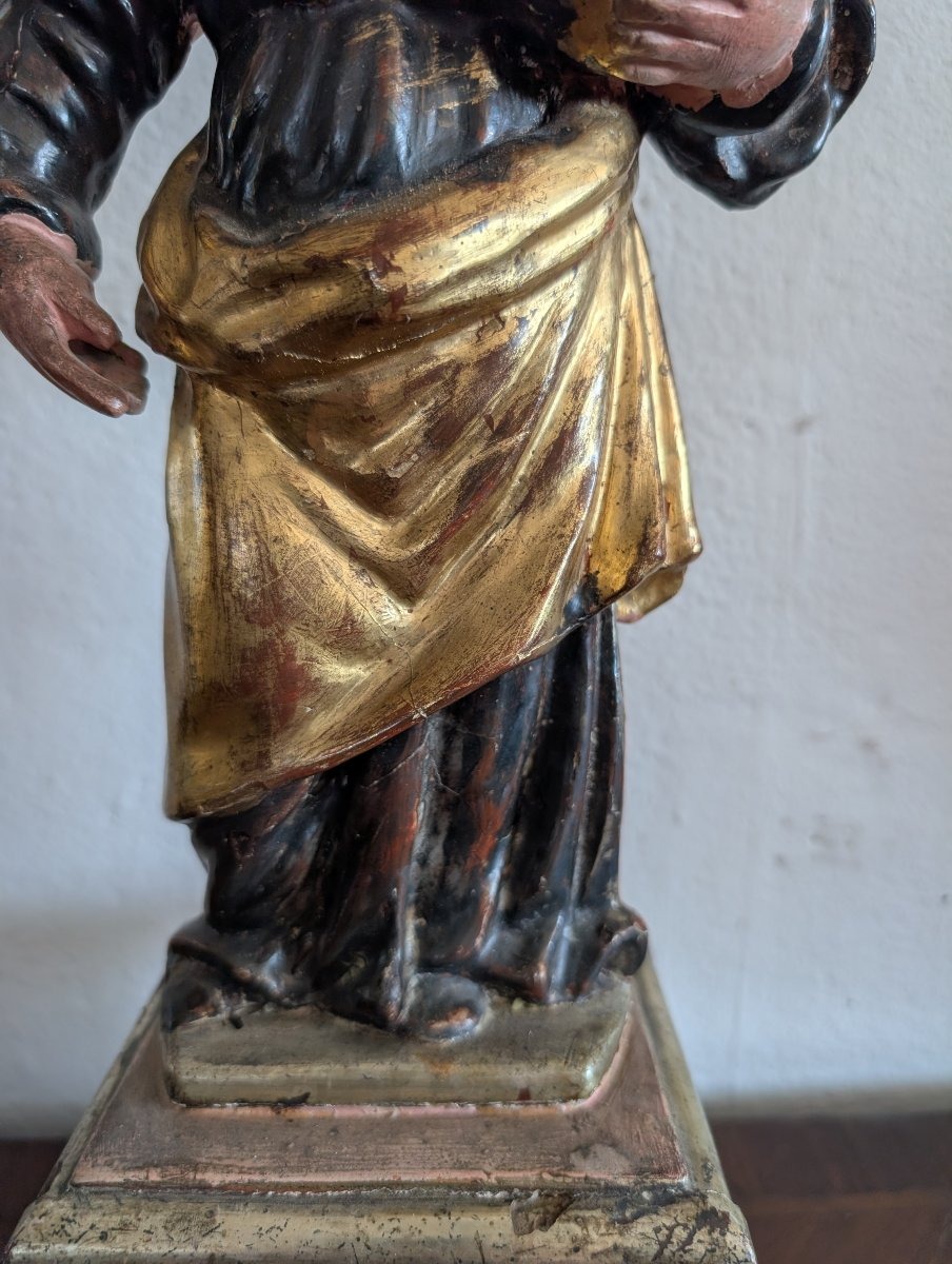 Santa Lucia – Scultura lignea policroma e dorata, prima metà del XIX secolo-photo-5