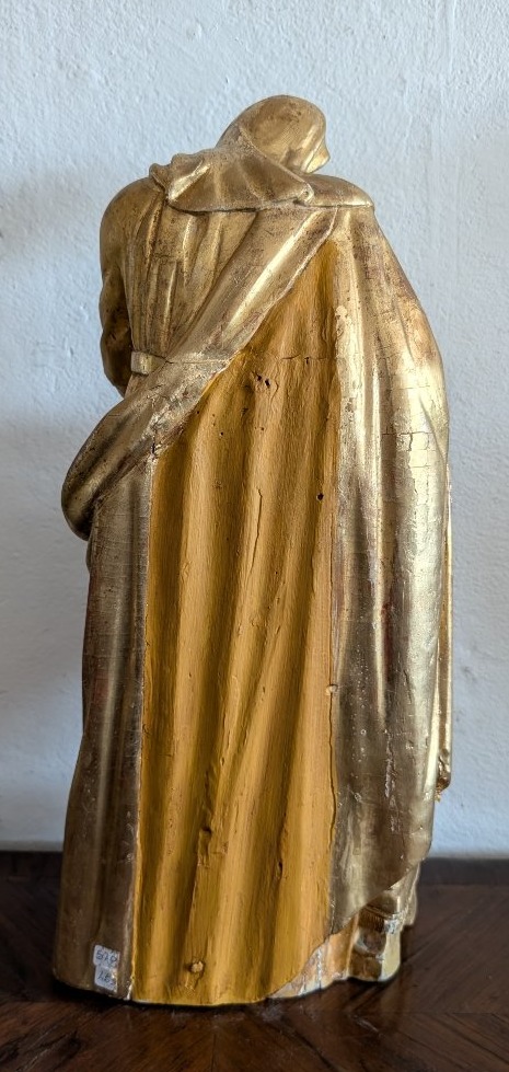 Educazione della Vergine – Scultura lignea dorata Italia, inizi del XIX secolo-photo-3