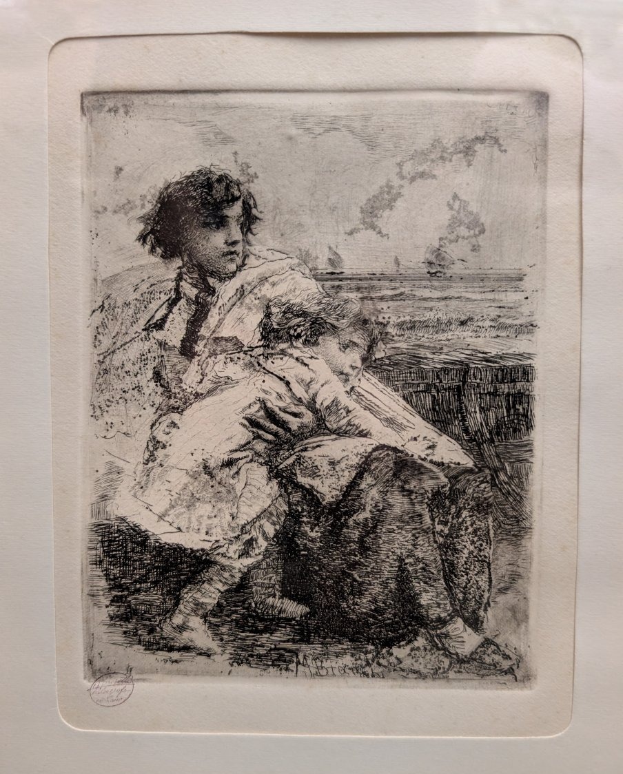 Mosè Bianchi 1840-1904– Lotto di tre acqueforti originali – Calcografia Antonio Fusetti, Mil-photo-4