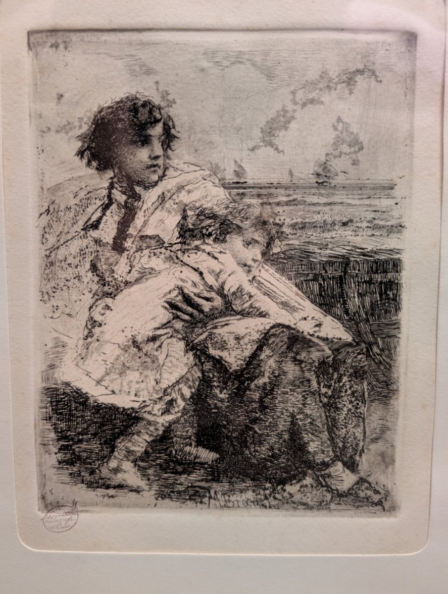 Mosè Bianchi 1840-1904– Lotto di tre acqueforti originali – Calcografia Antonio Fusetti, Mil