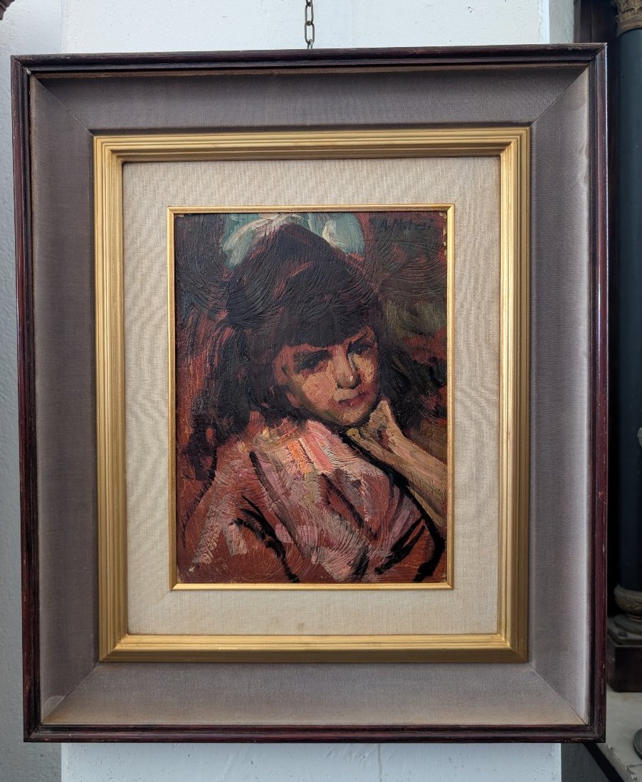 Alessandro Milesi (1856–1945) – Ritratto di giovane fanciulla-photo-2