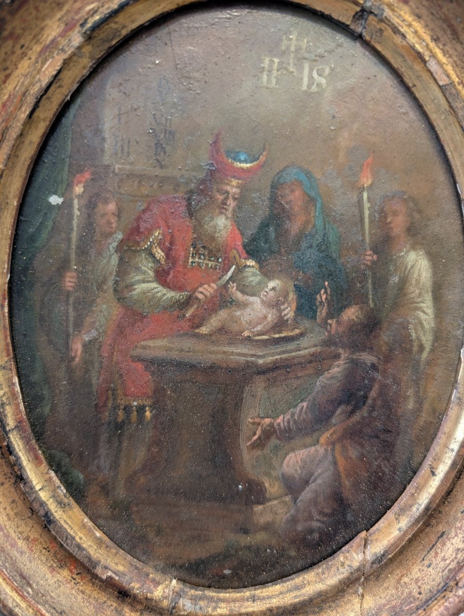 Circoncisione di Cristo – Dipinto a olio su lastra metallica, primi anni del XIX secolo-photo-2