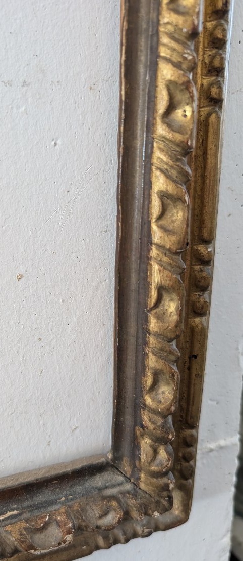 Cornice italiana in legno dorato a oro zecchino Italia, XVIII secolo-photo-2
