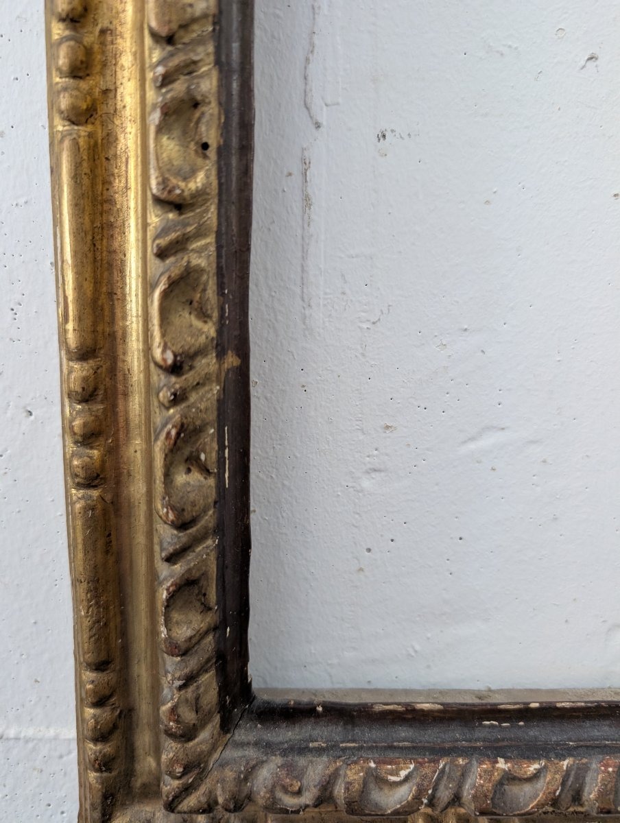 Cornice italiana in legno dorato a oro zecchino Italia, XVIII secolo-photo-4
