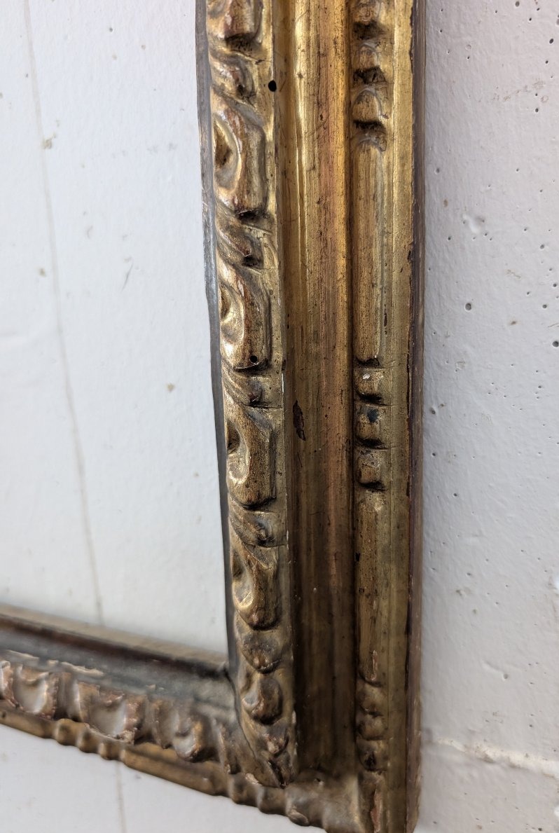 Cornice italiana in legno dorato a oro zecchino Italia, XVIII secolo-photo-3