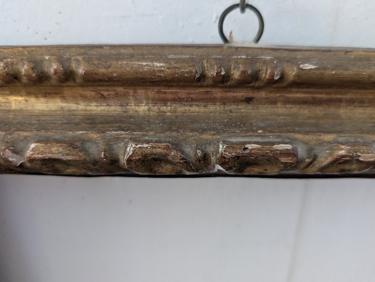 Cornice italiana in legno dorato a oro zecchino Italia, XVIII secolo-photo-5