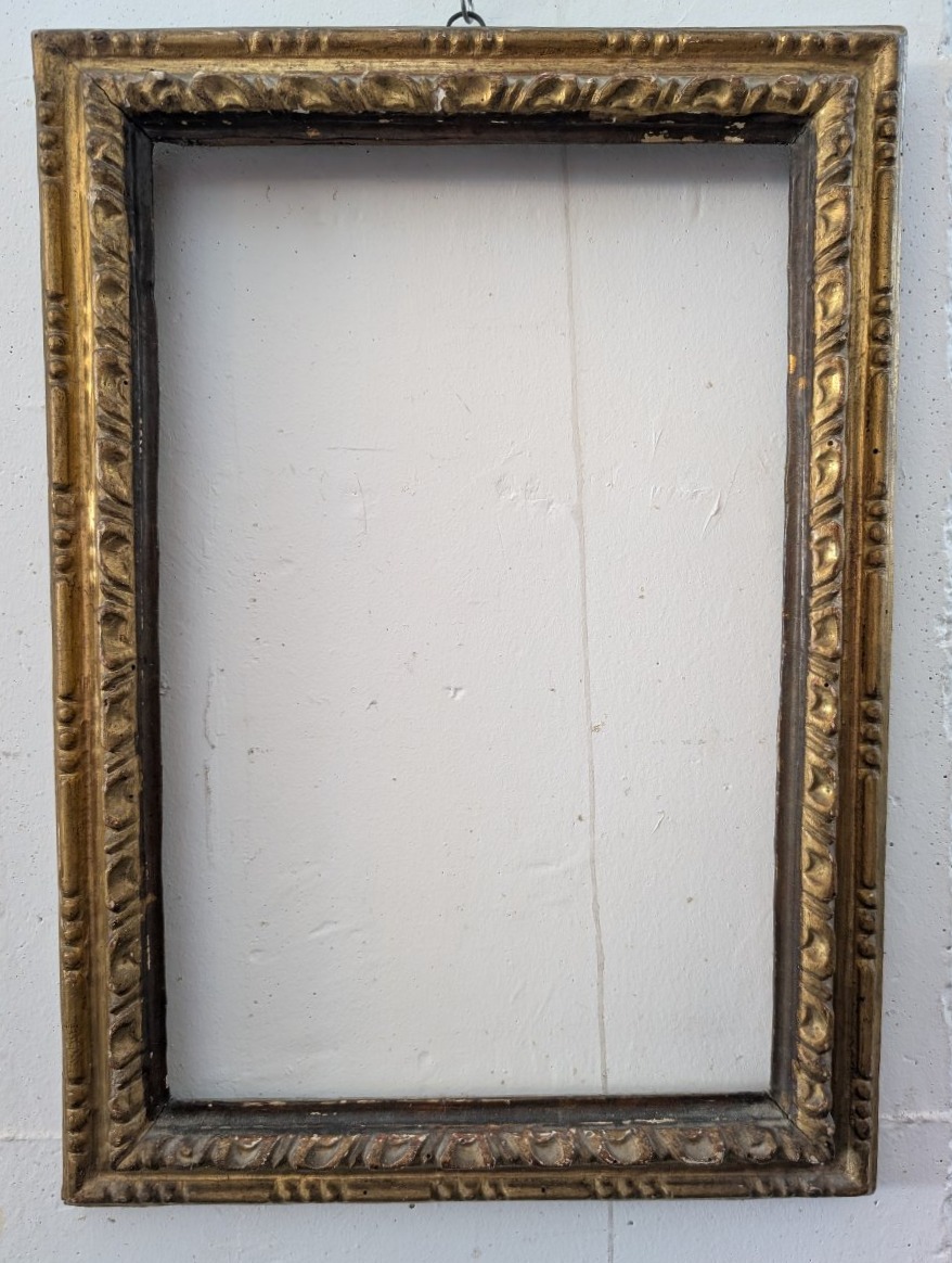 Cornice italiana in legno dorato a oro zecchino Italia, XVIII secolo