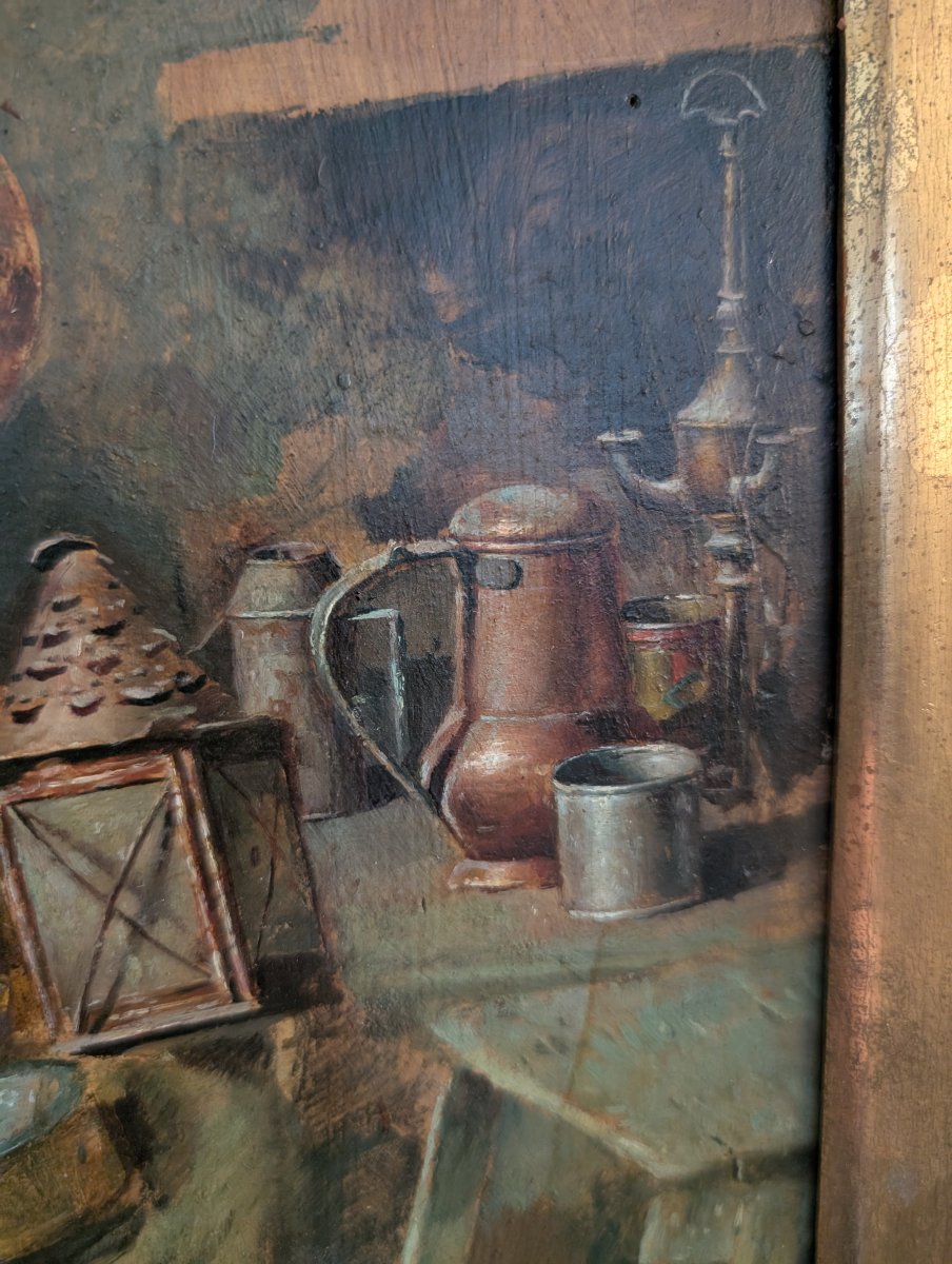 Tito Pellicciotti (1871-1950) – Il ciabattino – Olio su tavoletta-photo-1