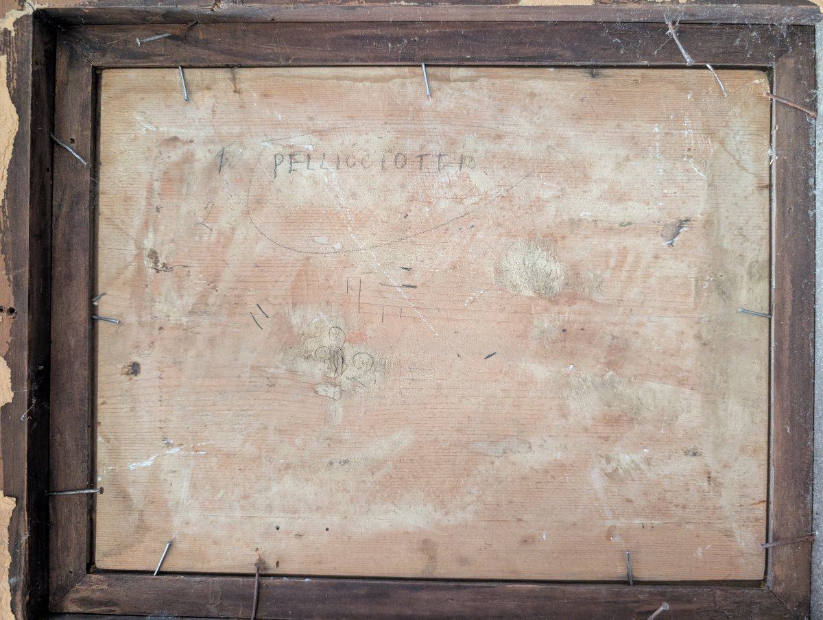 Tito Pellicciotti (1871-1950) – Il ciabattino – Olio su tavoletta-photo-5