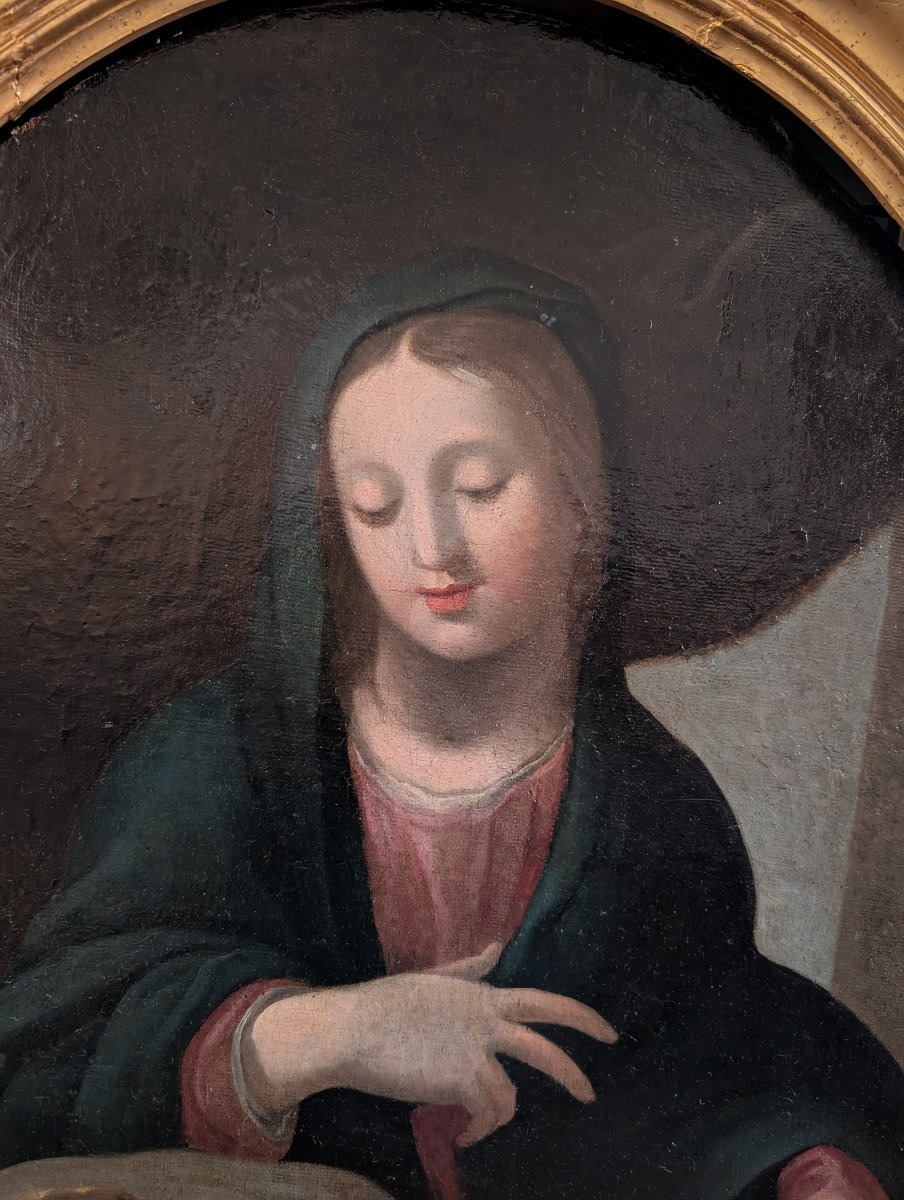 Scuola francese, inizi XIX secolo – Madonna con Bambino dormiente-photo-4