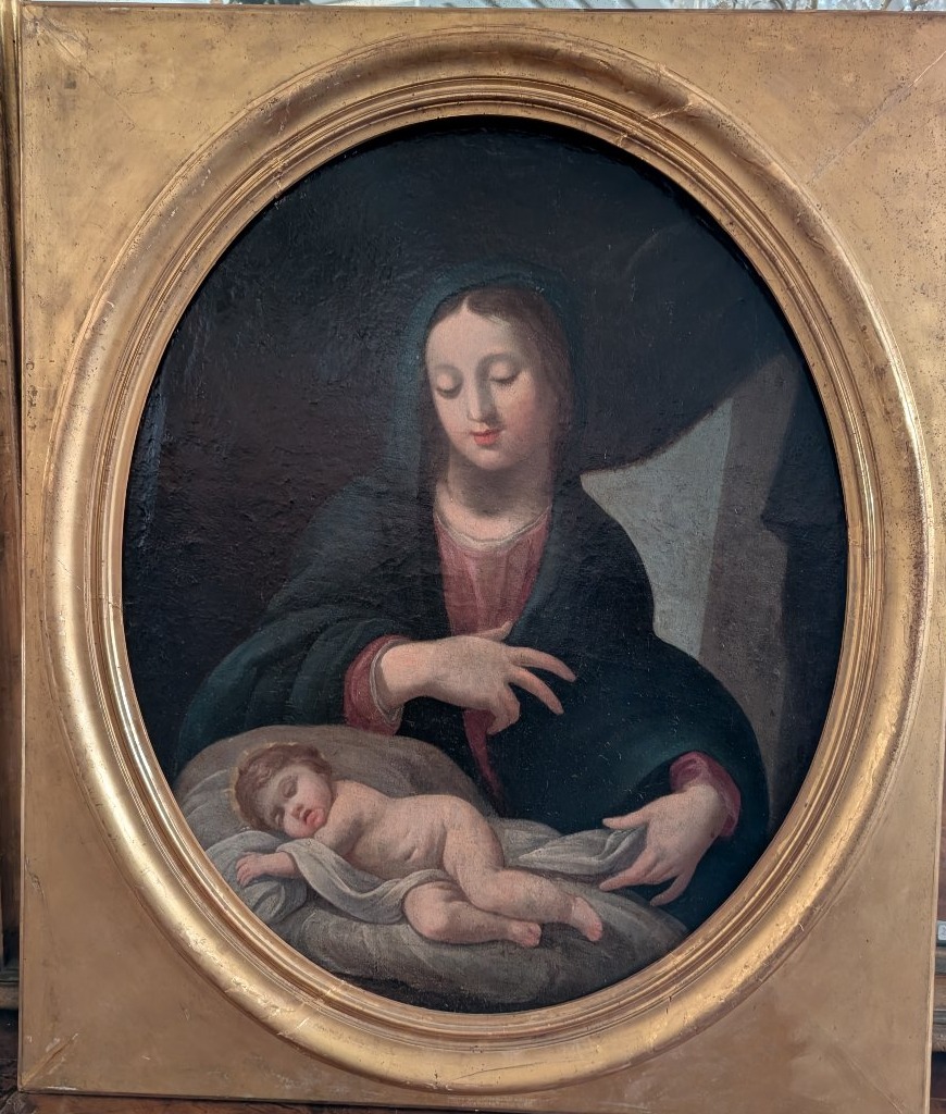 Scuola francese, inizi XIX secolo – Madonna con Bambino dormiente-photo-2