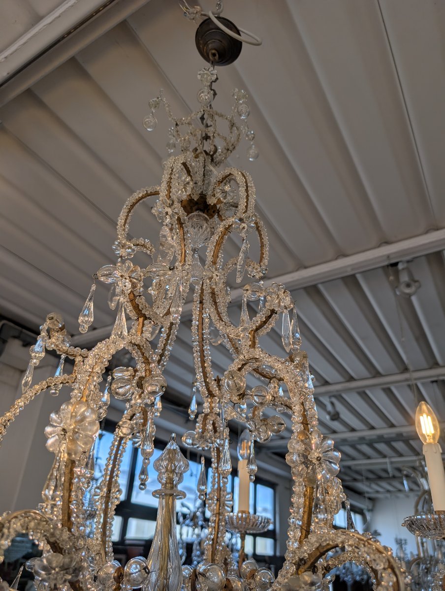 Lampadario a sei luci in cristallo – fine XIX secolo-photo-4