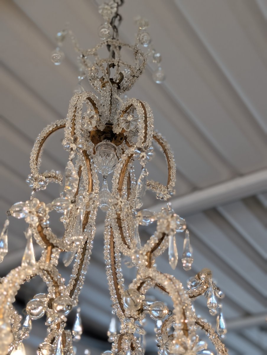 Lampadario a sei luci in cristallo – fine XIX secolo-photo-1