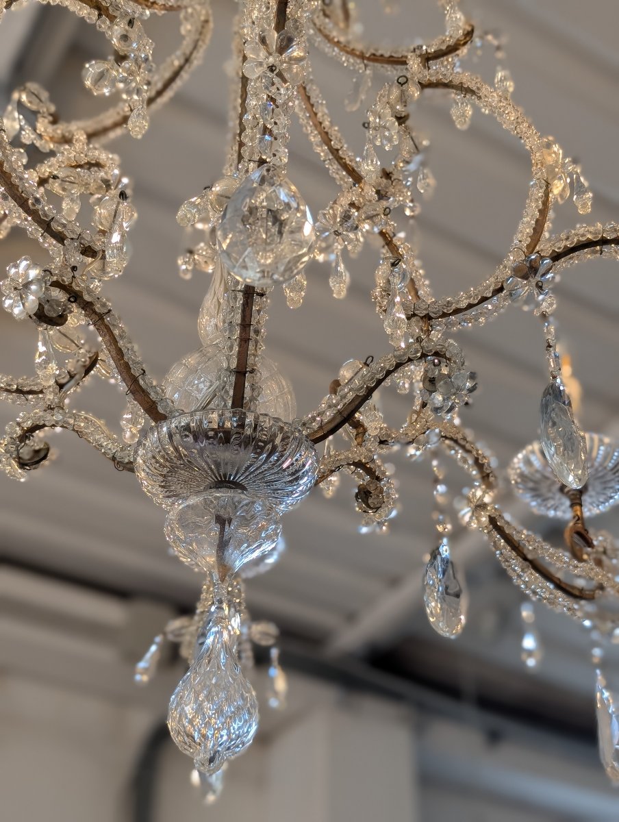 Lampadario a sei luci in cristallo – fine XIX secolo-photo-2