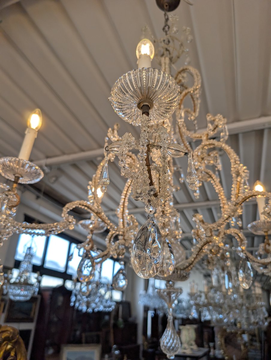 Lampadario a sei luci in cristallo – fine XIX secolo-photo-7
