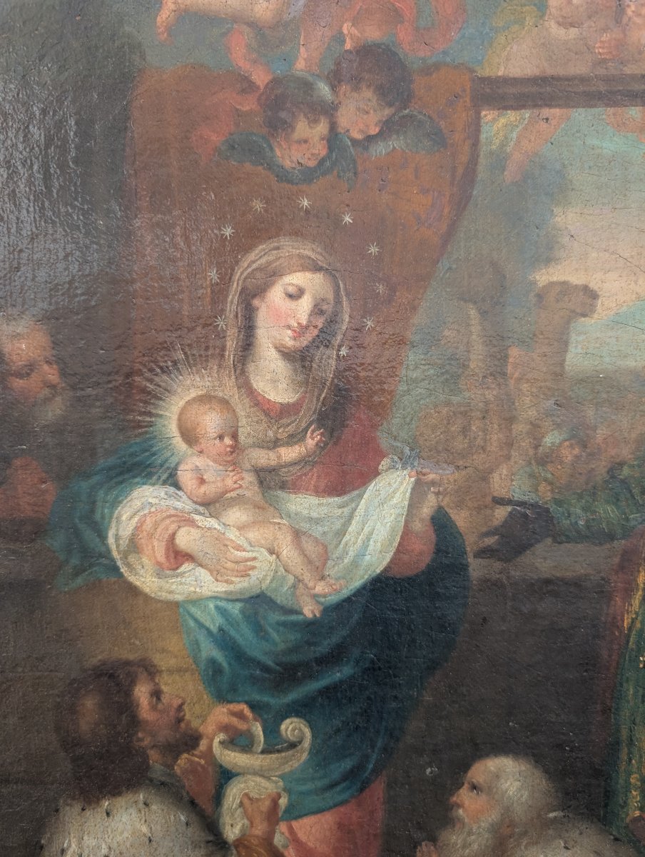 Adorazione dei Magi – Olio su tela – XVIII secolo-photo-4
