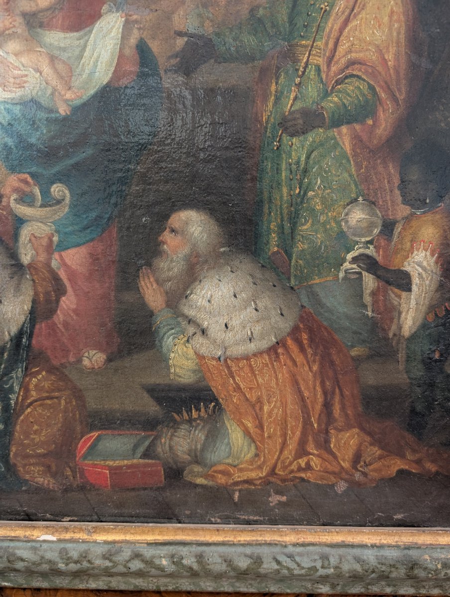 Adorazione dei Magi – Olio su tela – XVIII secolo-photo-3