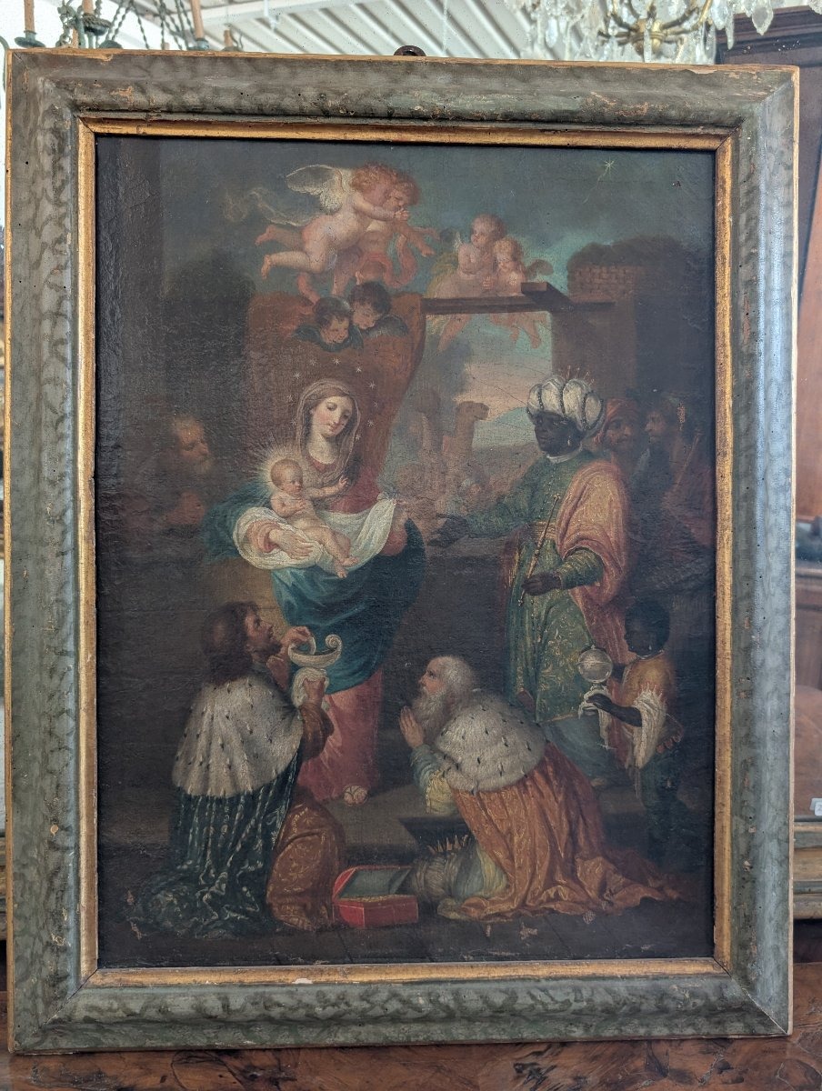 Adorazione dei Magi – Olio su tela – XVIII secolo-photo-6