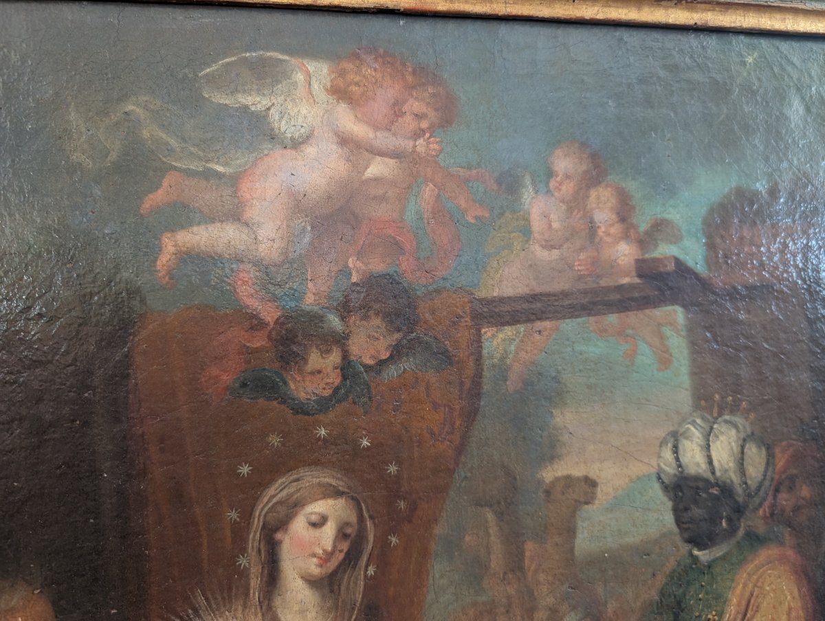 Adorazione dei Magi – Olio su tela – XVIII secolo-photo-7