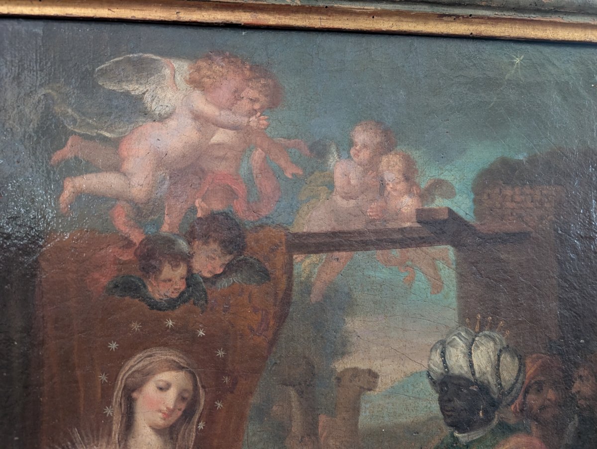 Adorazione dei Magi – Olio su tela – XVIII secolo-photo-8