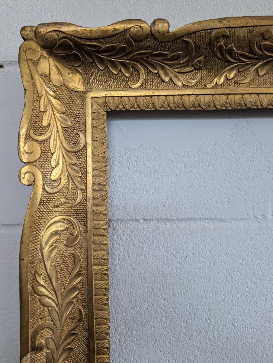 Cornice italiana in legno dorato – metà XIX secolo-photo-4