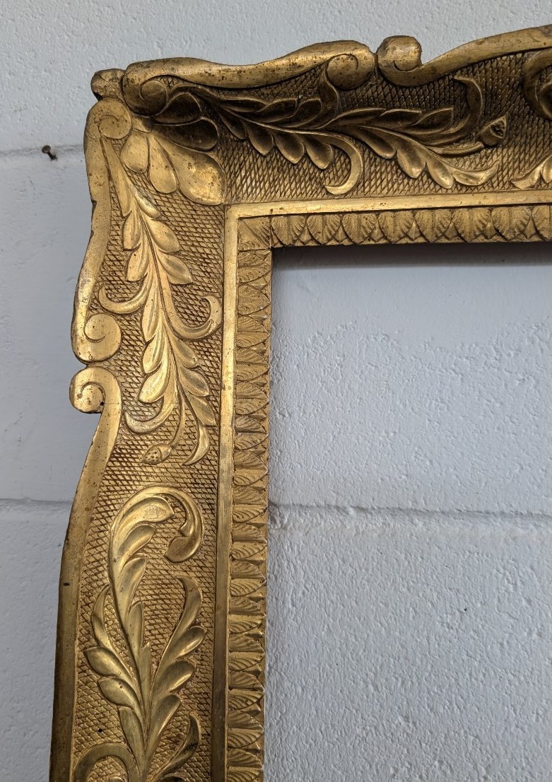 Cornice italiana in legno dorato – metà XIX secolo-photo-1