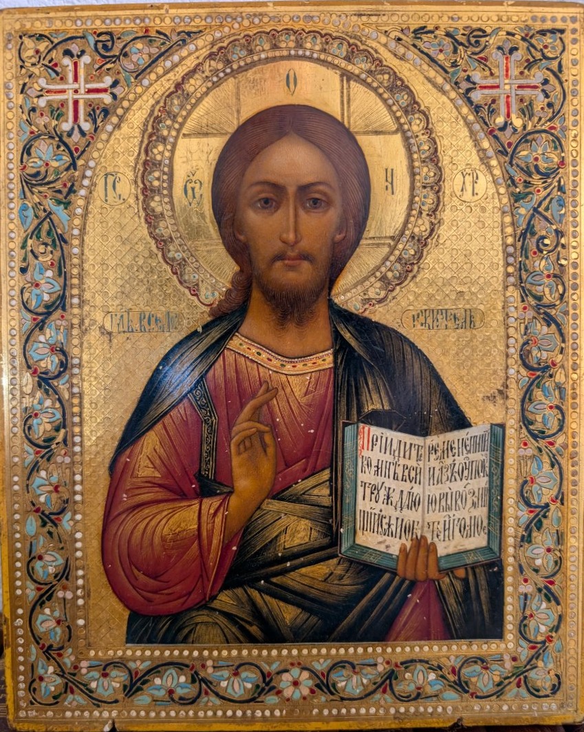 Icona russa del Cristo Pantocratore – fine XIX secolo