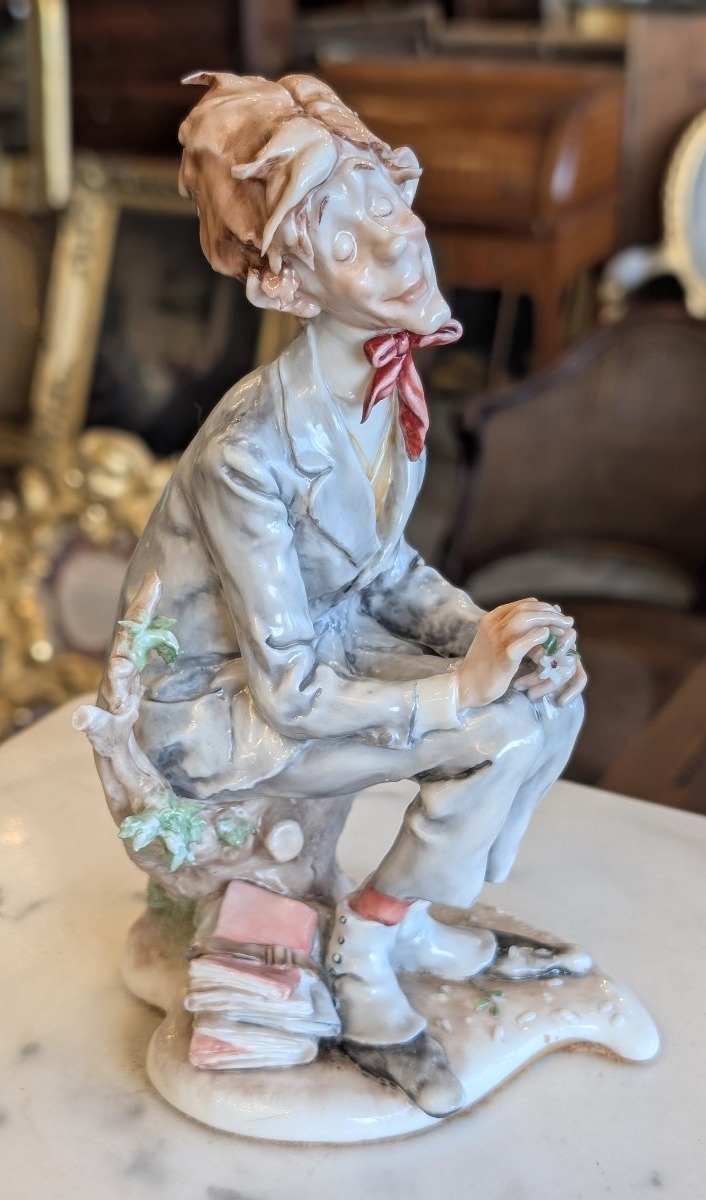 Giuseppe Cappè – Figura maschile in ceramica policroma-photo-1