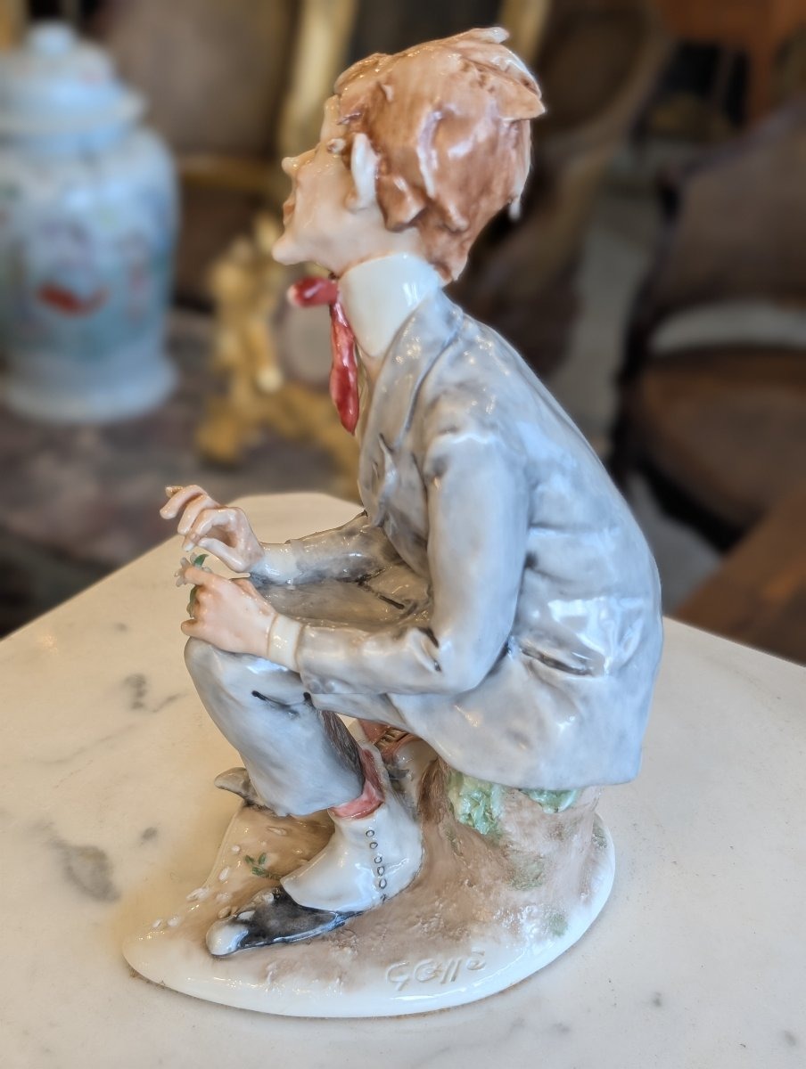 Giuseppe Cappè – Figura maschile in ceramica policroma-photo-6