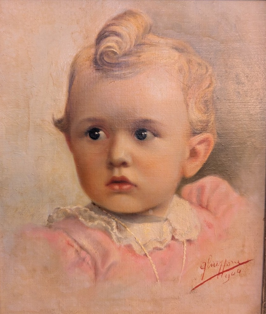 Ritratto di bambina – Olio su cartoncino, 1944-photo-3