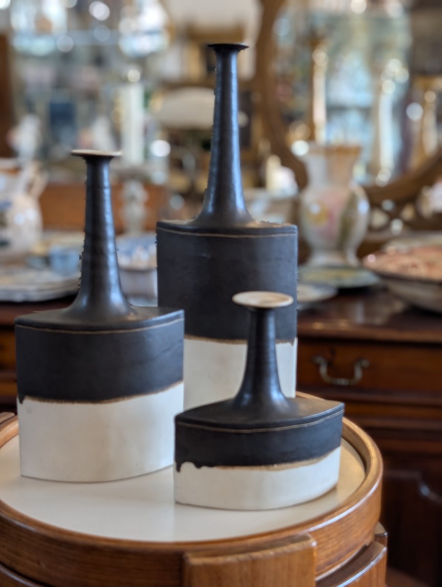 Bruno Gambone – Tre bottiglie in ceramica-photo-4