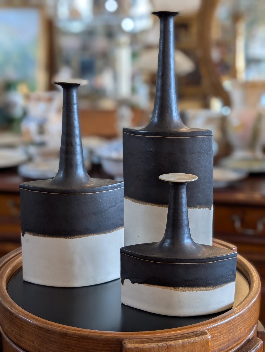 Bruno Gambone – Tre bottiglie in ceramica