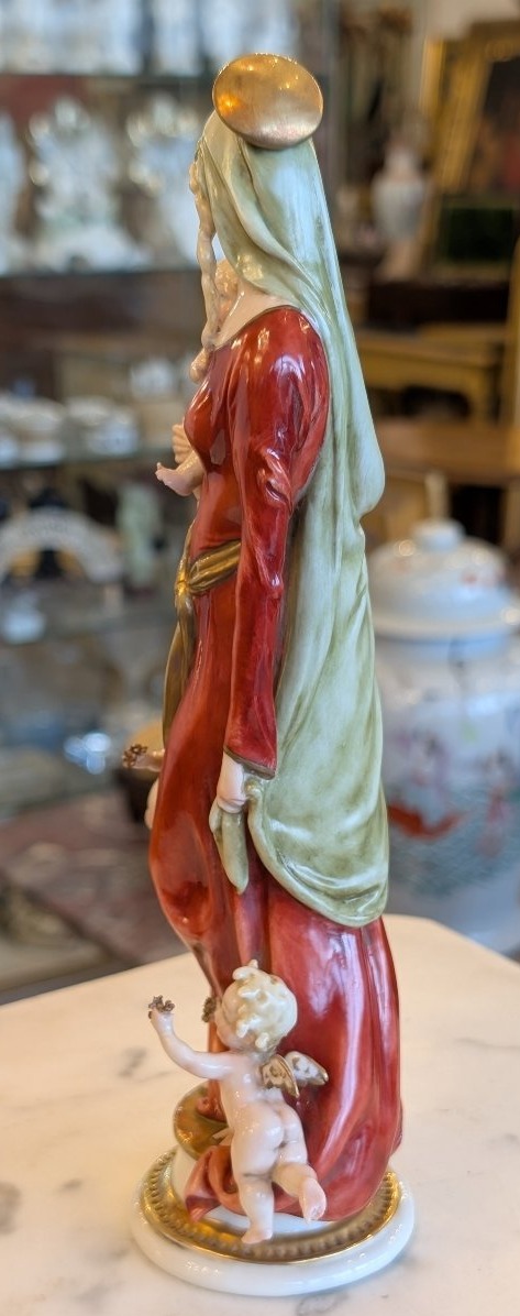Giuseppe Cappè – Madonna con Bambino e putti in porcellana-photo-4