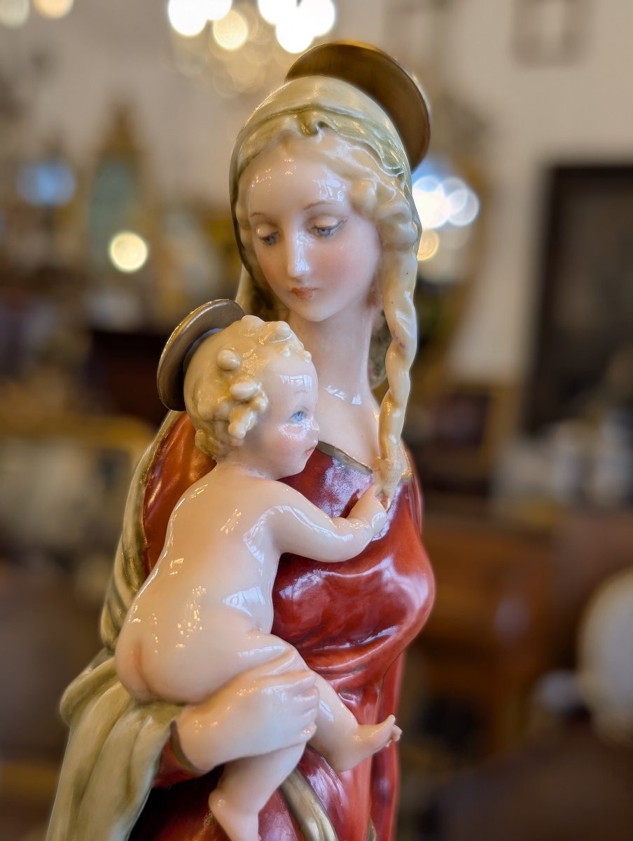 Giuseppe Cappè – Madonna con Bambino e putti in porcellana-photo-1
