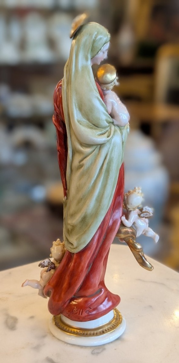 Giuseppe Cappè – Madonna con Bambino e putti in porcellana-photo-2