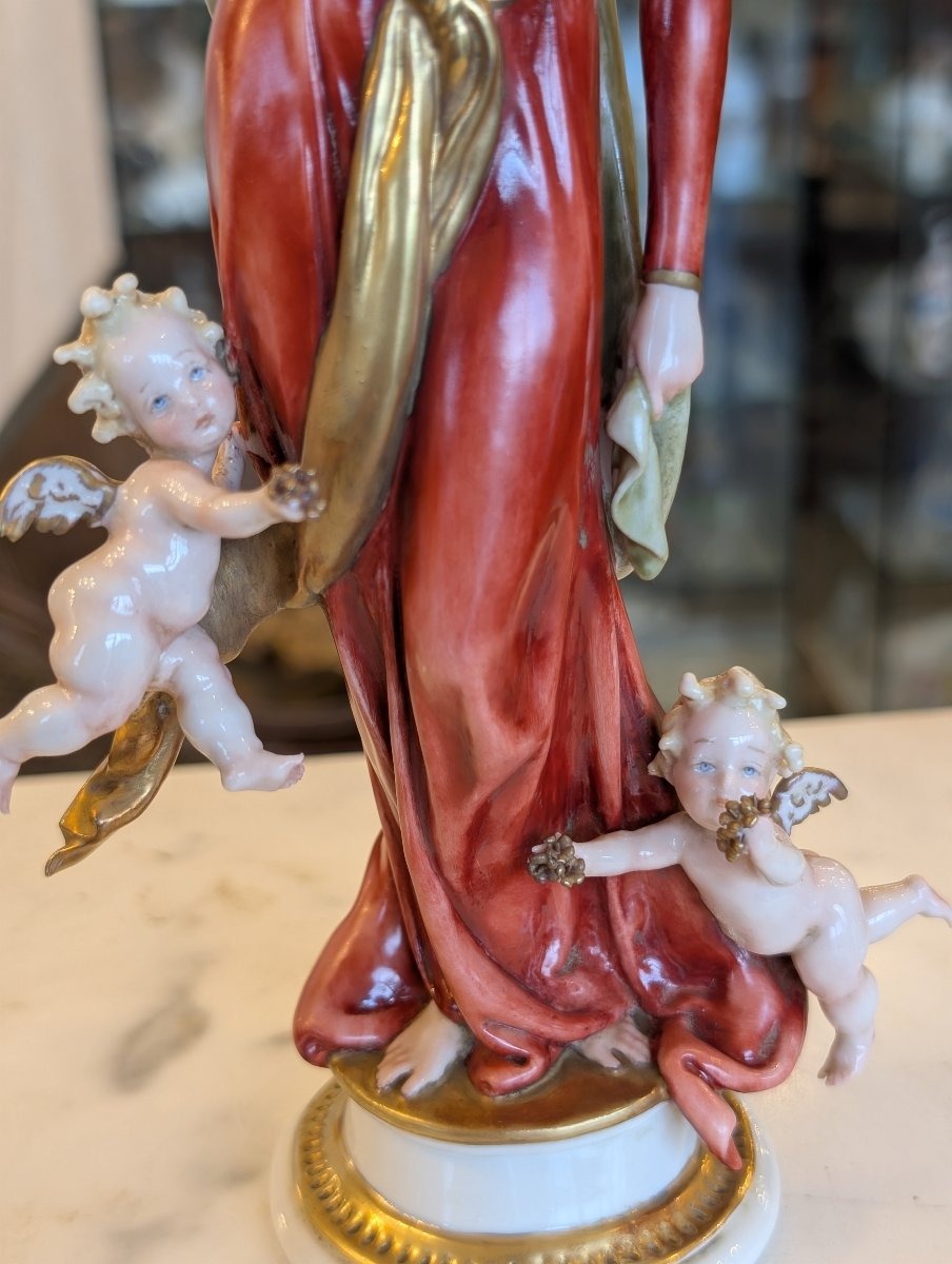 Giuseppe Cappè – Madonna con Bambino e putti in porcellana-photo-3
