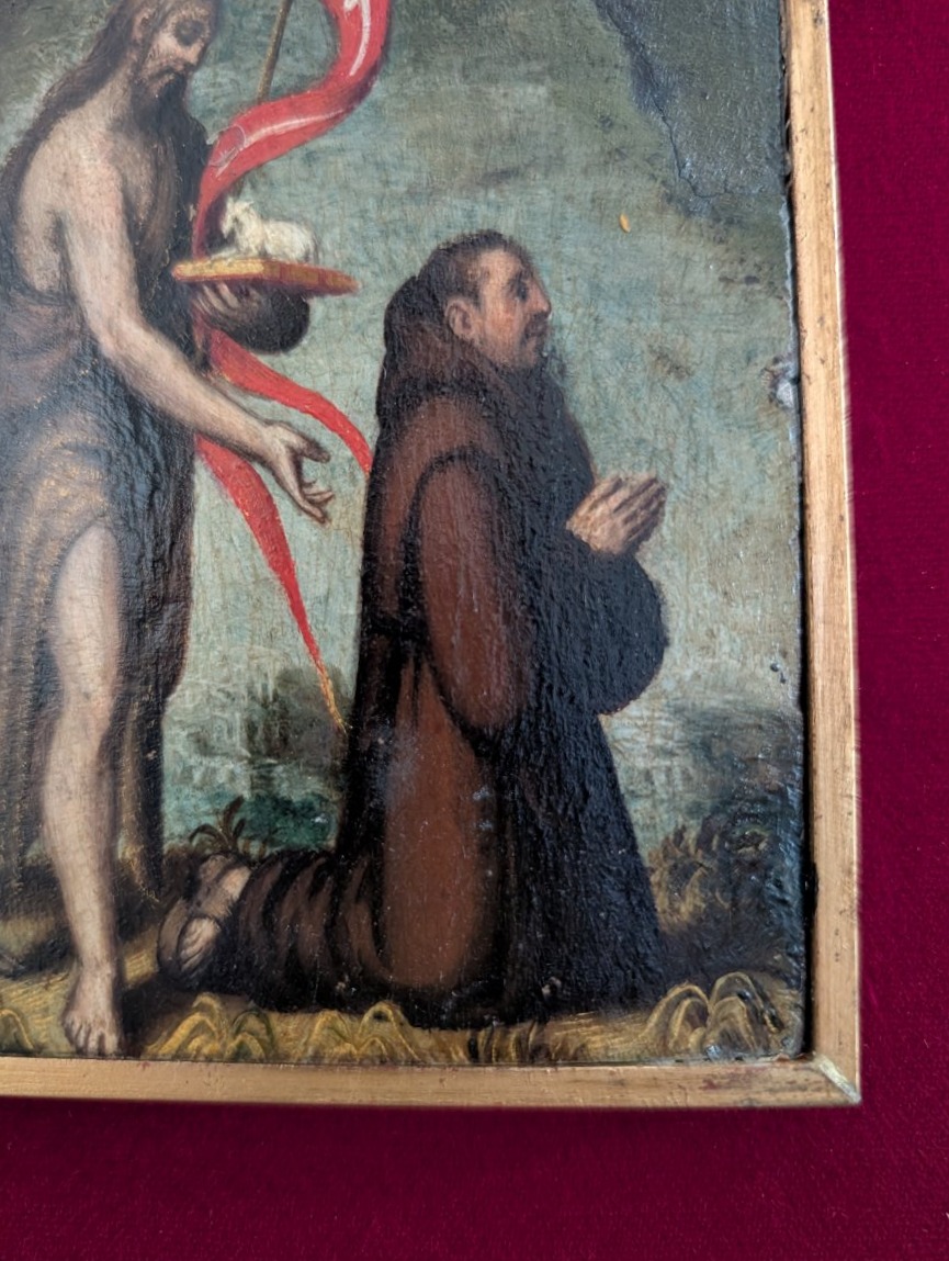 San Giovanni Battista con religioso in preghiera – Fine XVIII secolo-photo-1