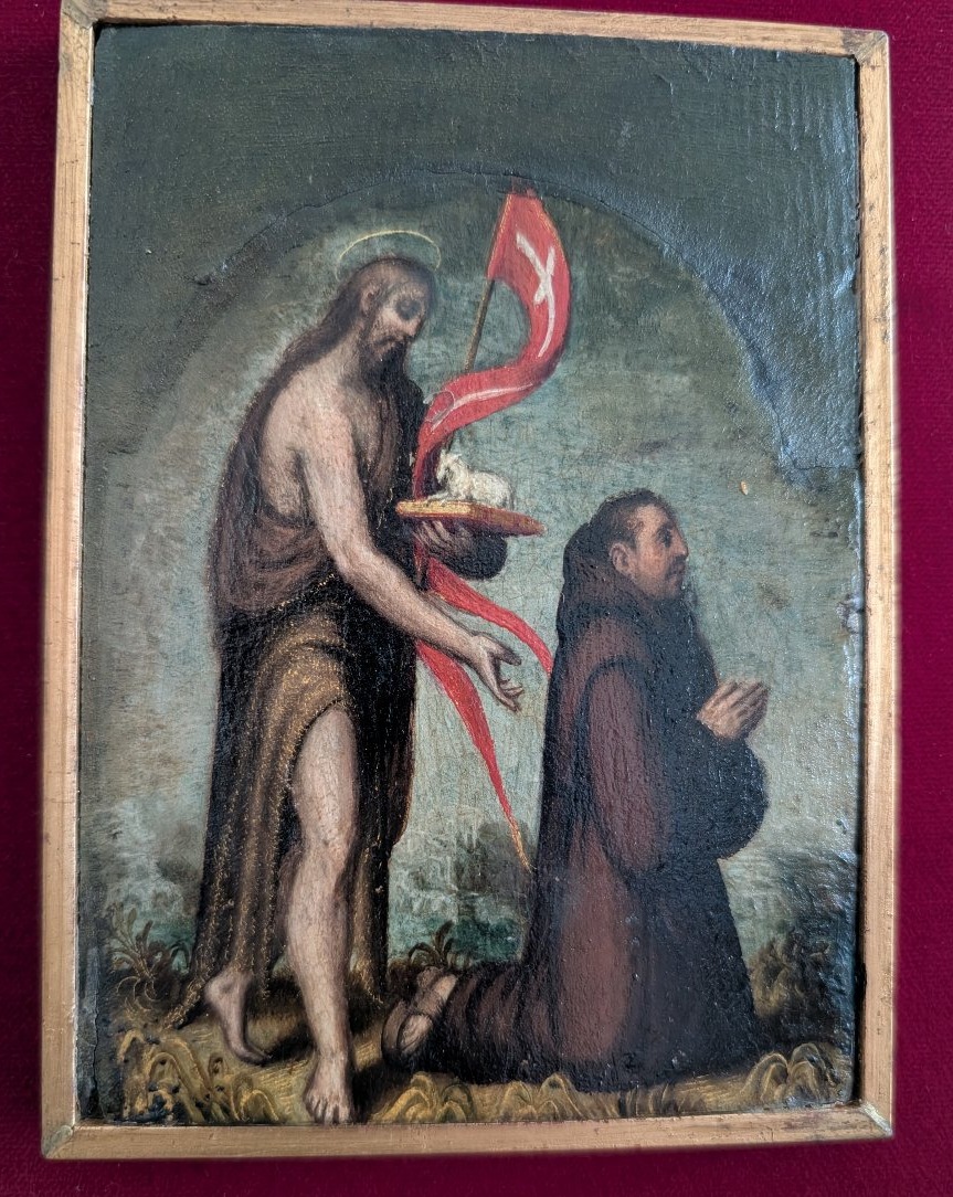 San Giovanni Battista con religioso in preghiera – Fine XVIII secolo-photo-3
