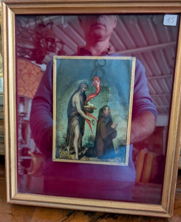 San Giovanni Battista con religioso in preghiera – Fine XVIII secolo-photo-4