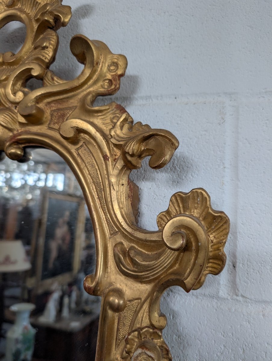Coppia di specchiere senesi in legno dorato – Prima metà XIX secolo-photo-3