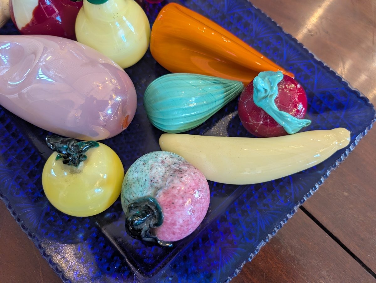 Centrotavola con frutta in vetro di Murano – Metà XX secolo-photo-3