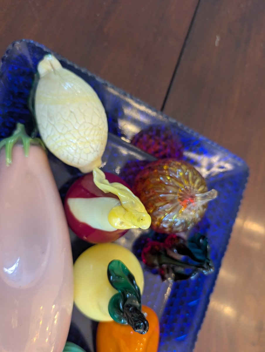Centrotavola con frutta in vetro di Murano – Metà XX secolo-photo-1