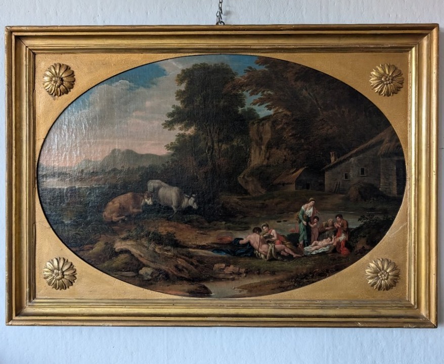 Paesaggio arcadico con figure – Scuola romana del XVIII secolo
