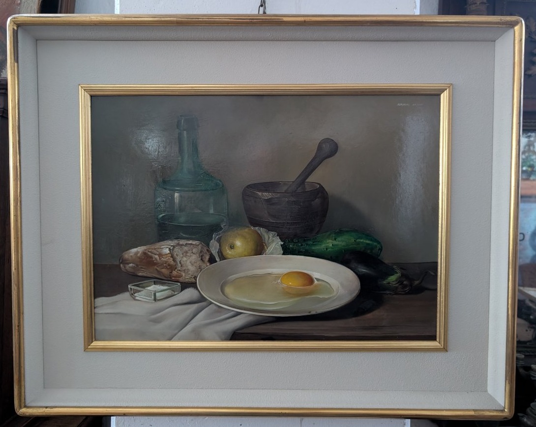 Raffinata natura morta con oggetti da cucina – Adriano Gaioni, 1954  -photo-2