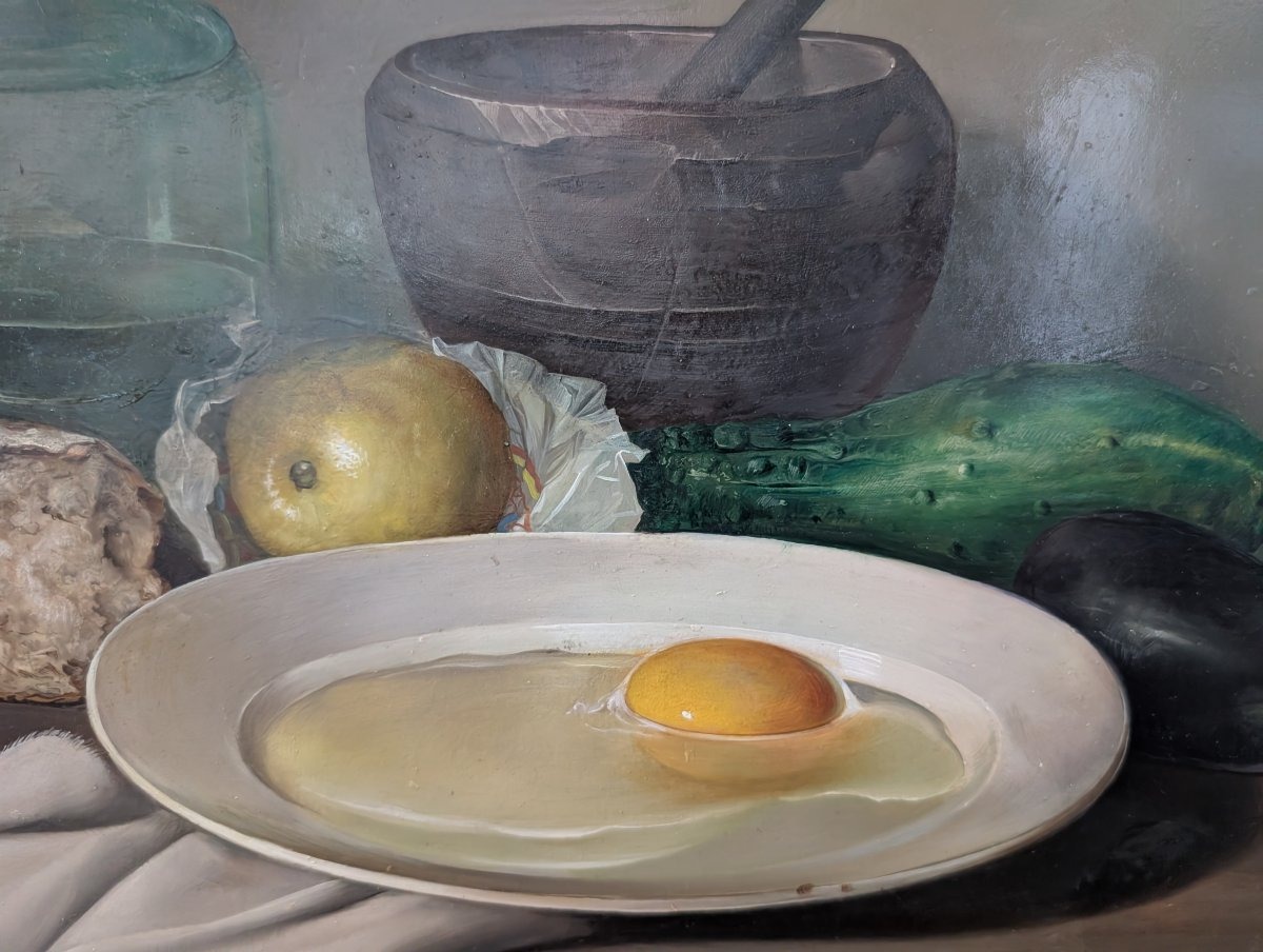 Raffinata natura morta con oggetti da cucina – Adriano Gaioni, 1954  -photo-2