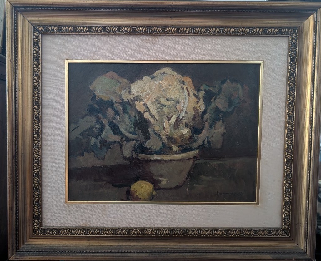 Lodovico Tommasi (Livorno, 1866 – Firenze, 1941) – Natura morta con cavolfiore, 1930-photo-2