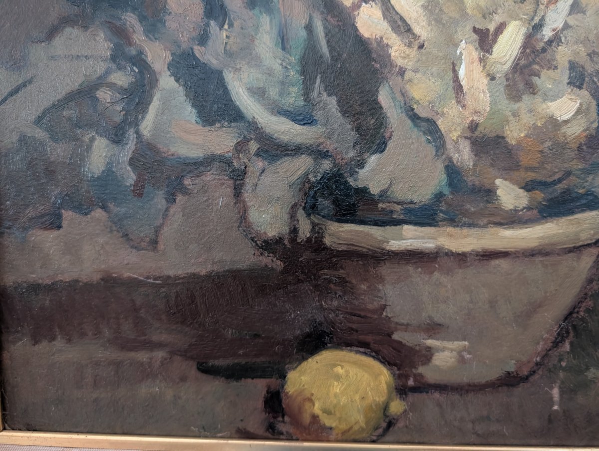 Lodovico Tommasi (Livorno, 1866 – Firenze, 1941) – Natura morta con cavolfiore, 1930-photo-3