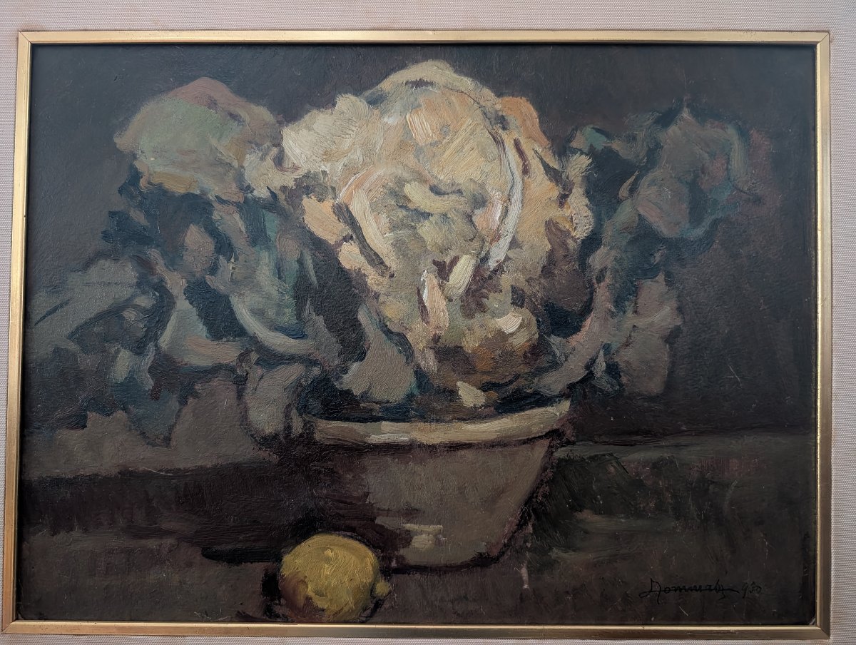 Lodovico Tommasi (Livorno, 1866 – Firenze, 1941) – Natura morta con cavolfiore, 1930-photo-1