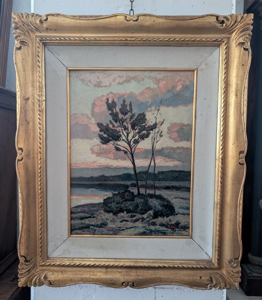 Gino Romiti – Paesaggio al tramonto -photo-1