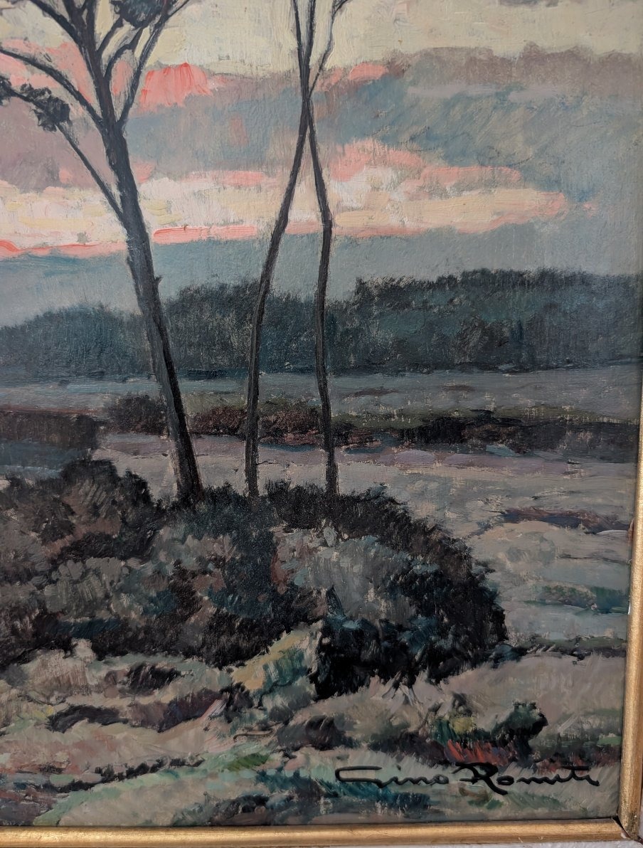 Gino Romiti – Paesaggio al tramonto -photo-2
